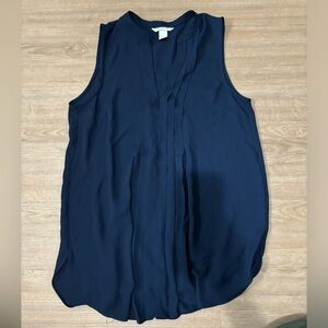 Navy Sleeveless Women's Top